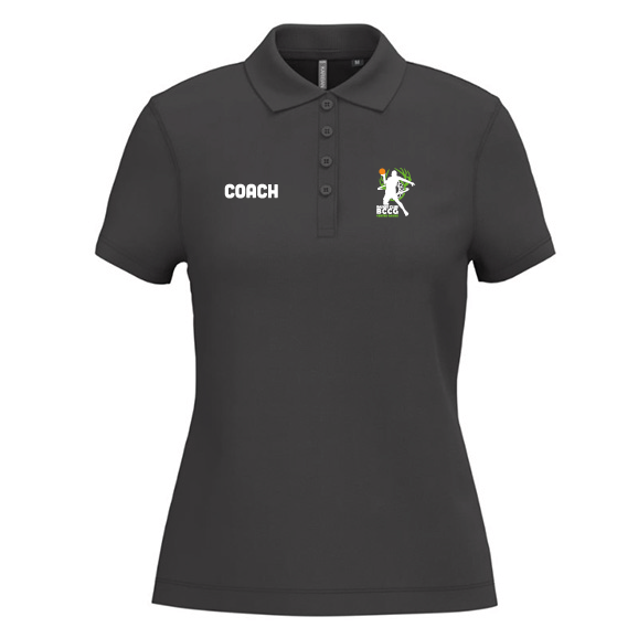 K255 Polo coach femme gris fonçé (3XL)