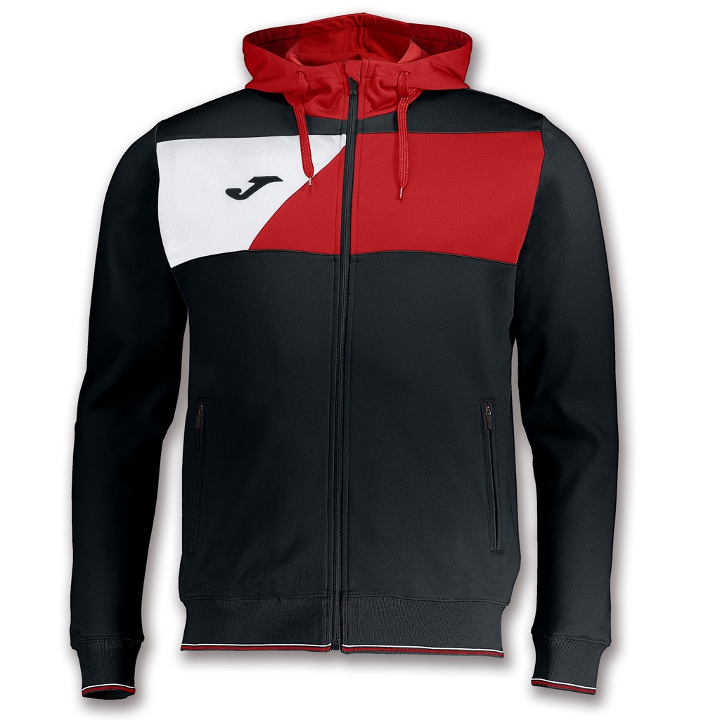 [100615.106] Veste à capuche Joma Crew II noir/rouge