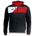 Veste à capuche Joma Crew II noir/rouge
